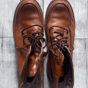 Ugg Men's Fallbrook Mock-Toe Brown Leather Lace-Up Boots